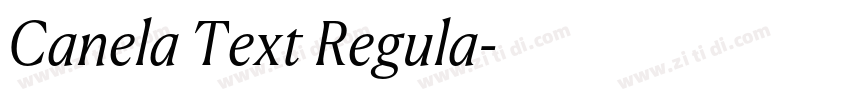 Canela Text Regula字体转换